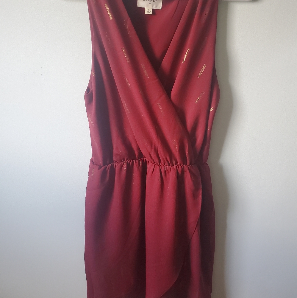 Everly Crimson and Gold Dress